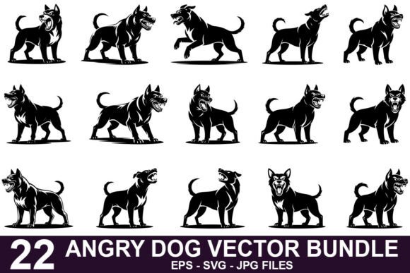 Angry Dog Silhouette Vector Bundle Review