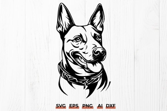 Belgian Malinois SVG with Collar DXF PNG Review