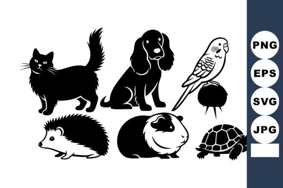 Black Silhouette Cat Dog Bird Art Review