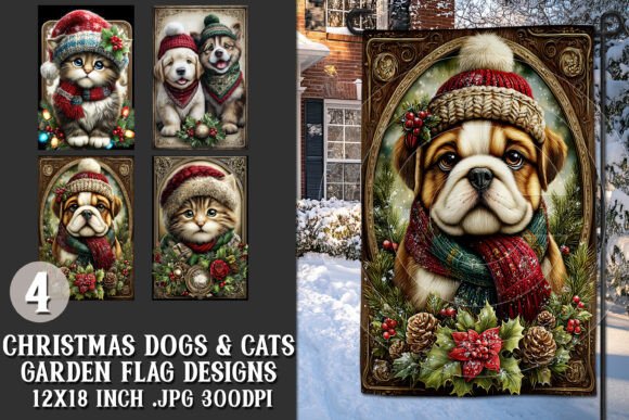 Christmas Cat Dog 4 Garden Flags S2 Review