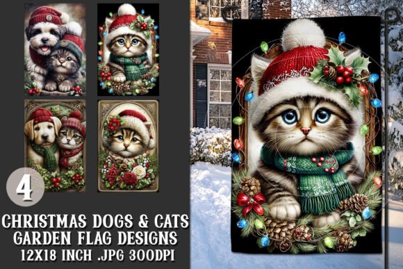 Christmas Dog Cat 4 Garden Flags S3 Review