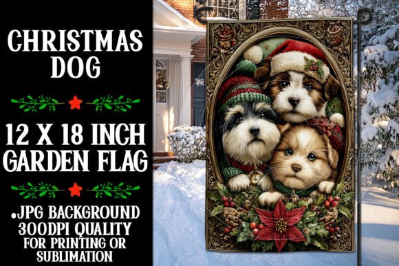 Christmas Dog Garden Flag Design Review