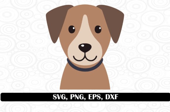 Cute Dog Face and Puppy Vector Svg