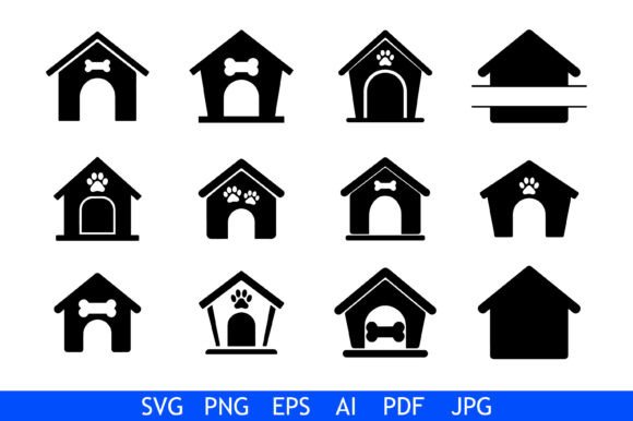 Dog House Kennel Vector Set Review