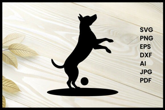 Dog Performing Trick Silhouette Vector