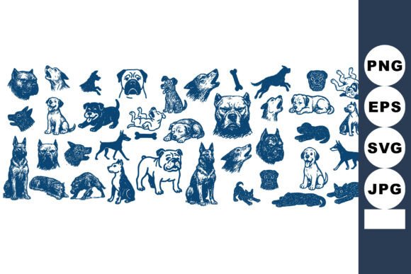 Dog Silhouette Clipart Set Review
