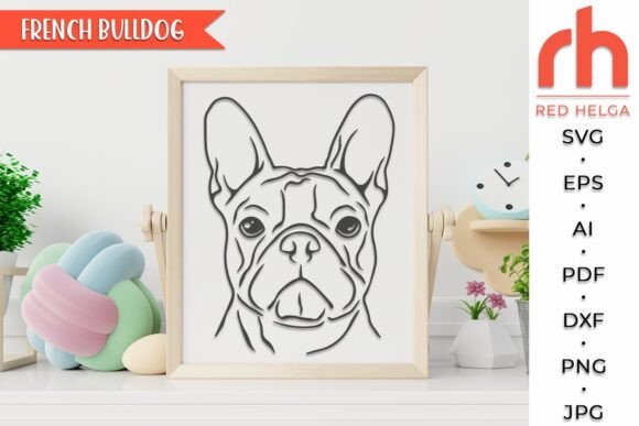 French Bulldog SVG for Embroidery Projects