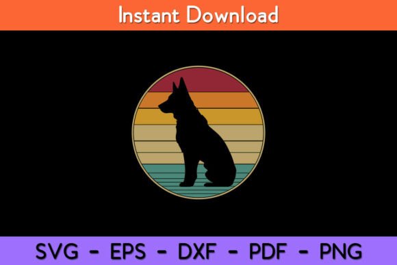 German Shepherd Dog Vintage Distressed