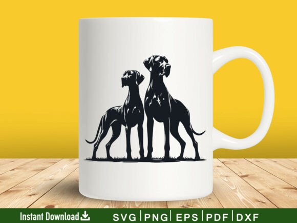 Great Dane Svg, Silhouette Cut Files