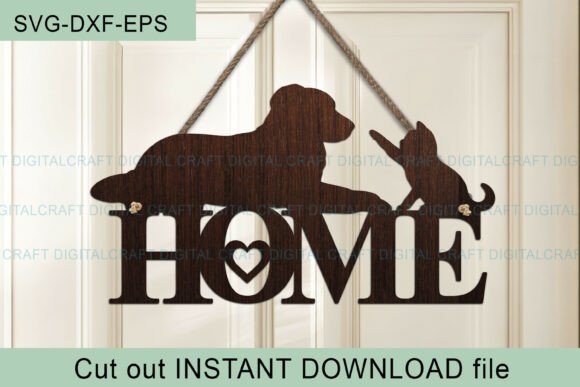 Home Sign SVG for Laser Cut