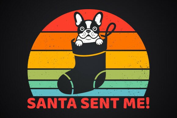 Santa Sent Me - Cute Dog Xmas Design
