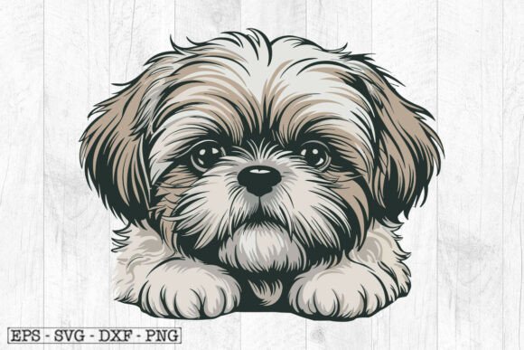 Shih Tzu SVG for Embroidery Projects