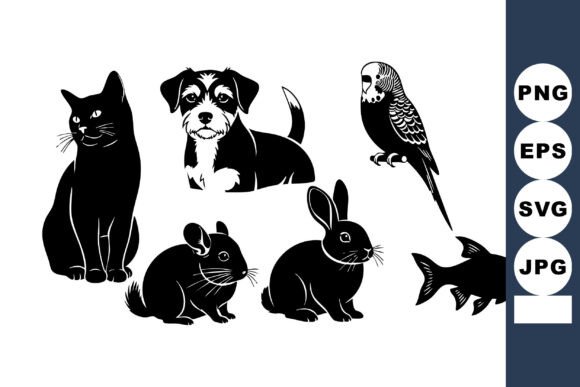 Silhouette Cat Dog Bird Animal Shapes Review