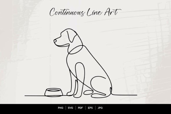 Sitting Dog Continuous Line Art Review