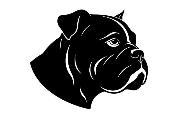 Striking Black and White Silhouette SVG