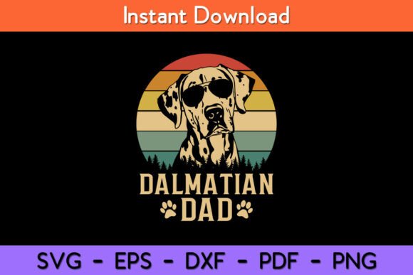 Vintage Dalmatian Dad Dog Lovers Father