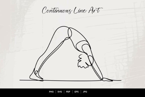Yoga Pose Downward Dog Line Art Illustra Review